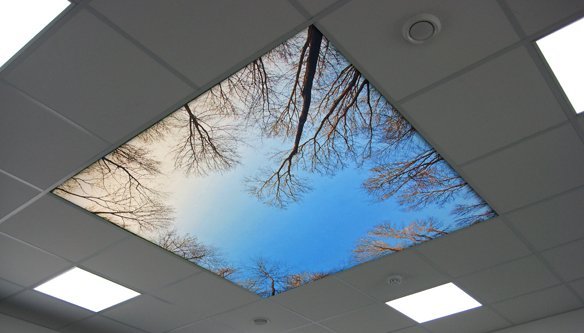 Ceiling Mounted Tension Fabric Face Led Lightboxes Asia