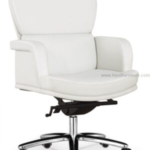 Modern executive chair;white leather chair