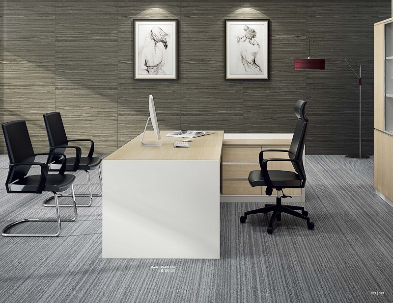 2018 New Design Melamine Office Executive Furniture Desk with Cabinet (JS-D0124)