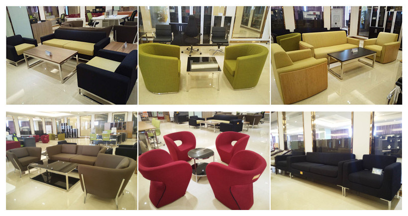 2019 New Design Modern Leisure Fabric Office Sofa for Ottoman Recliner Barcelona