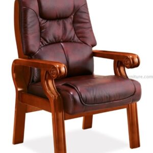 Medium back leather conference chair