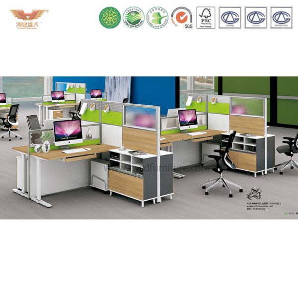 Colorful Popular Office Wooden Workbench with Vice Cabinet(H15-0809)