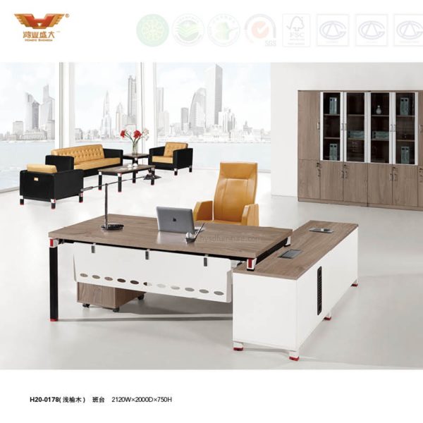 Fashion Manager Office Furniture L Shape Executive Desk (H20-0178)