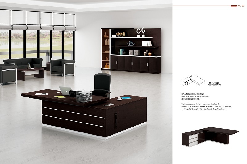 Hot Sale Modern Office Executive Table Desk Wooden Desk (H80-0164)