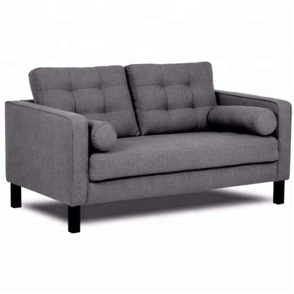 Hotel Grey Loveseat Fabric Settee Design Wooden office Chesterfield Sofa