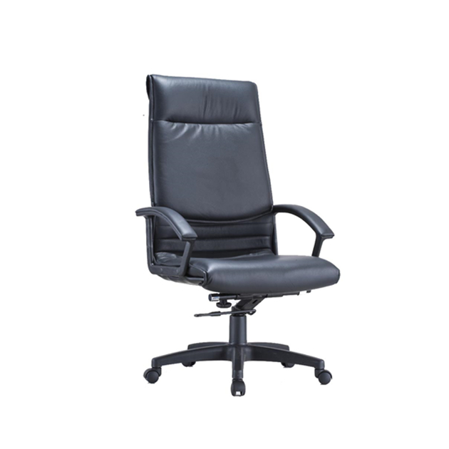 Modern affordable black leather high back aluminum base manager luxury executive office swivel chair