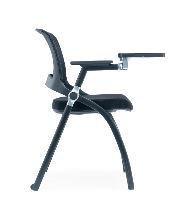 Black Face Training Chair With Tablet For Office Meeting Rooms