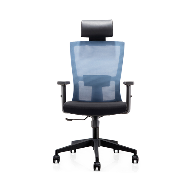 Ergonomic Executive high back computer office mesh swivel chair with adjustable PU headrest