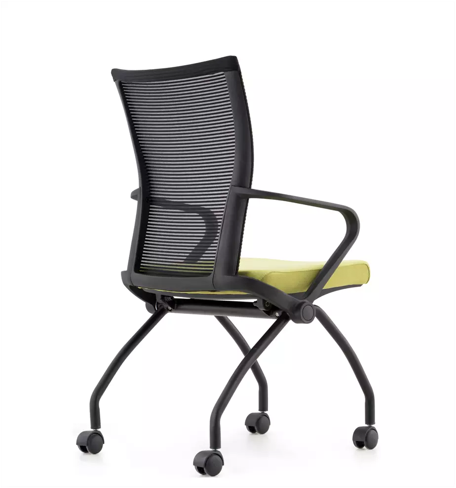 Nylon back chrome frame Training folding Chair