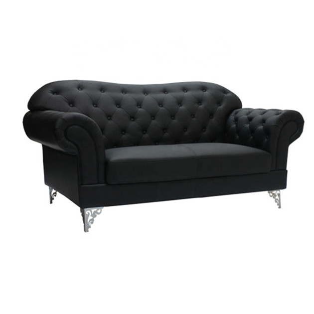 htb1_ioib8cw3kvjszr0q6zcupxal Home Furniture Modern Design Living Room PU Couch 2 Seater Black Leather Vintage Sofa With Buttons