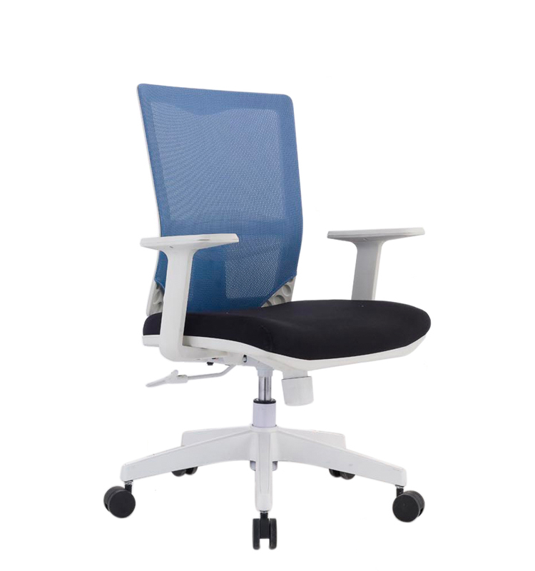 Best Sale Office White Plastic Table And Ergonomic Chair With Wheels