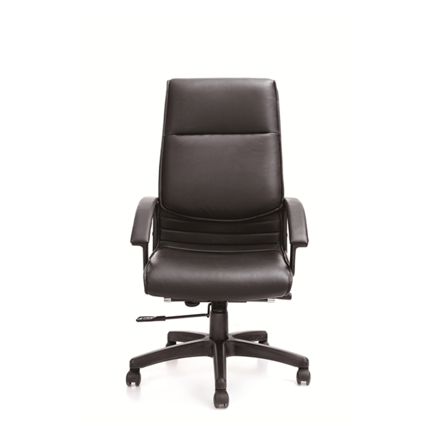 Modern affordable black leather high back aluminum base manager luxury executive office swivel chair