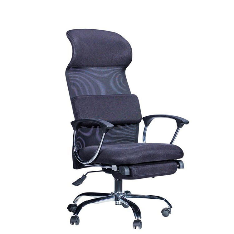 Adjustable backrest black mesh office manager chair
