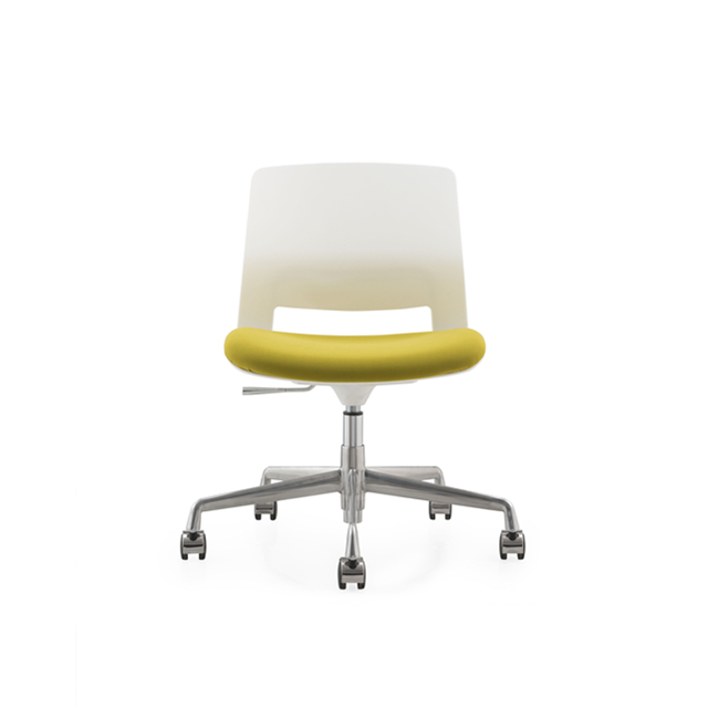 White PP White low back leisure chair without Armrest