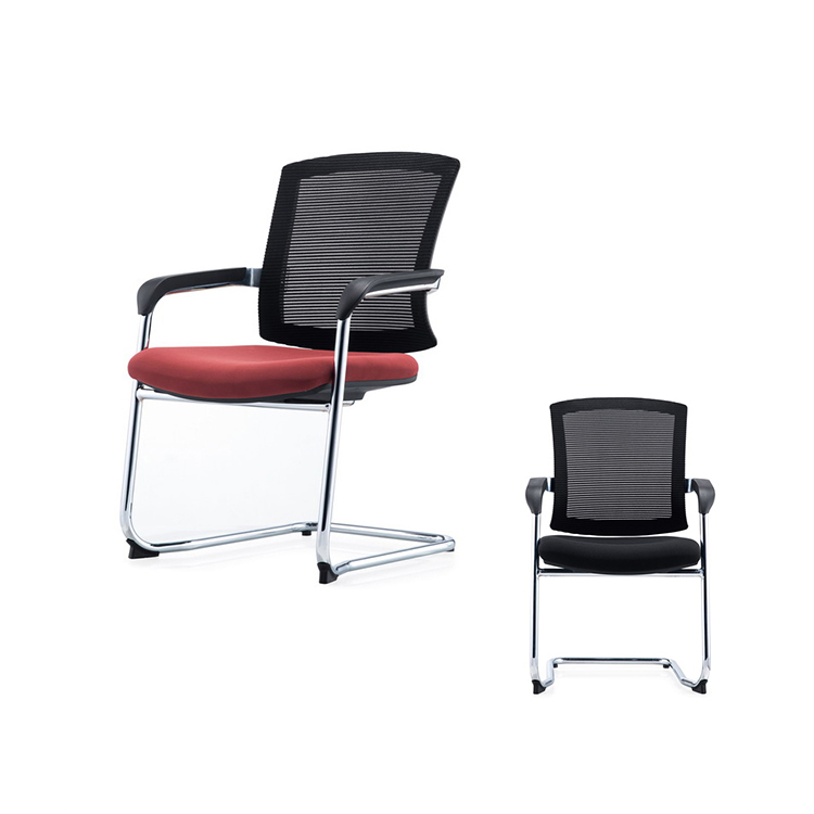 Office  Economic Workstation  Chair  with  Chrom bow leg