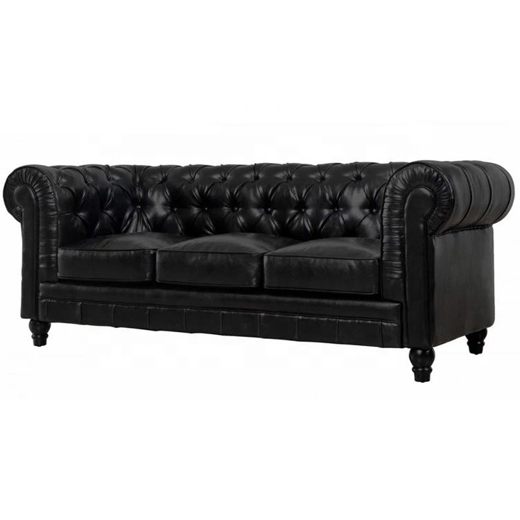 Aviator sofa  leather Antique couch european classic furniture sofa vintage neoclassical classic sofa set