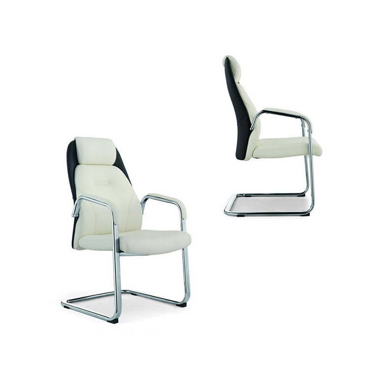 White Leather office conference chair