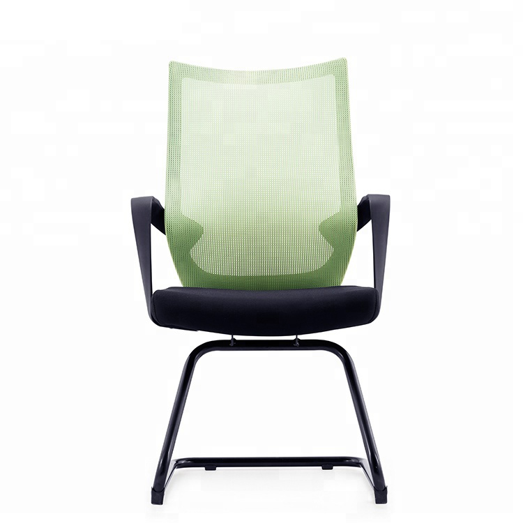 Hot Selling Middle Back Mesh Parts Fixed Armrest Office Visitor Chair