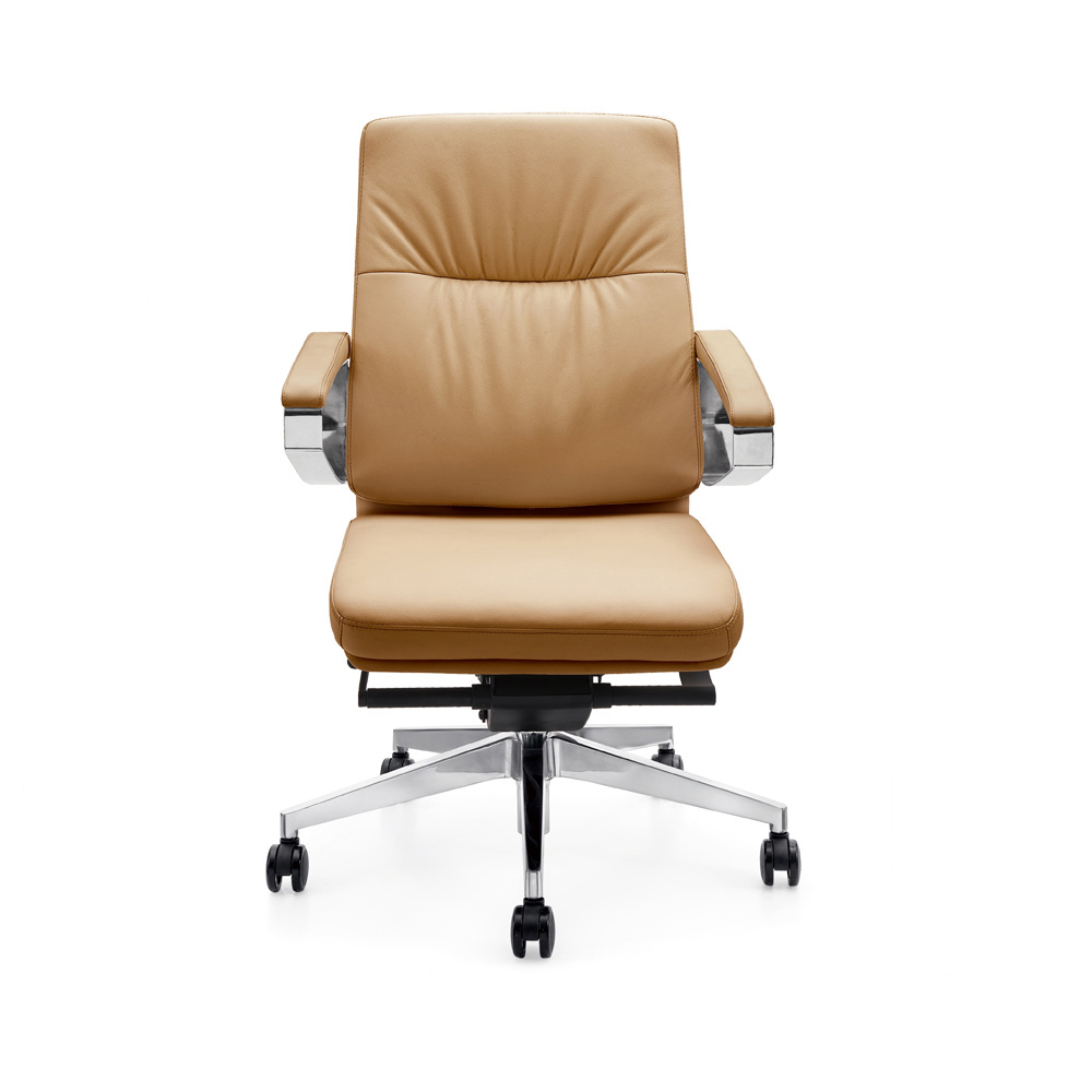 Wholesale Office Furniture Chrome Base Leather Chairs