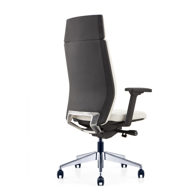 Wholesale new design white luxury executive high back leather office chair with multi mechanism