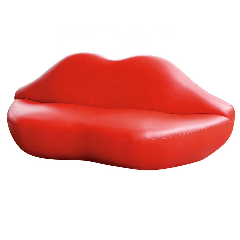 Creative Design Red Lips Shaped Leather furniture sofa home Living Room Couch