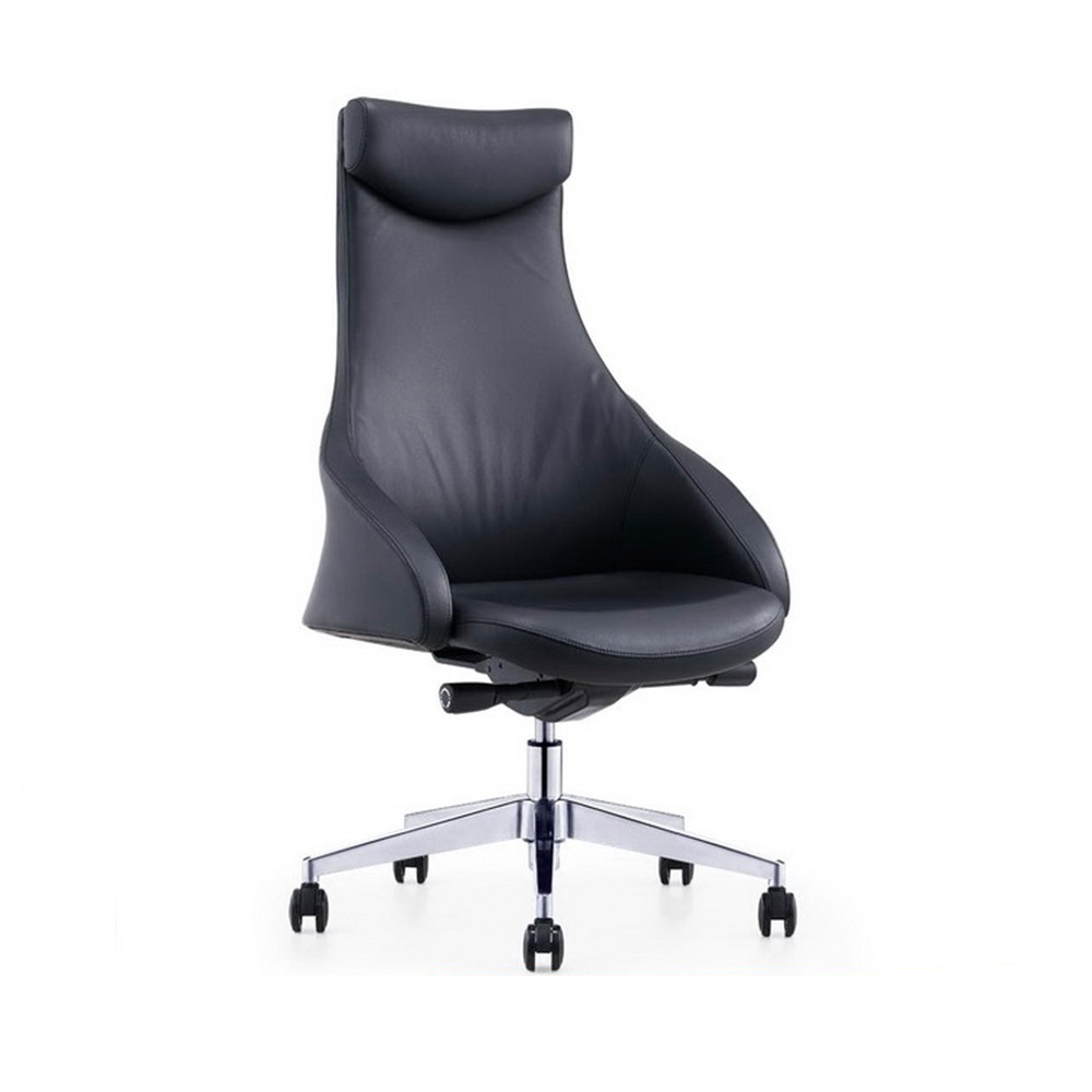 Latest luxury modern design black high back executive genuine leather manager office chair