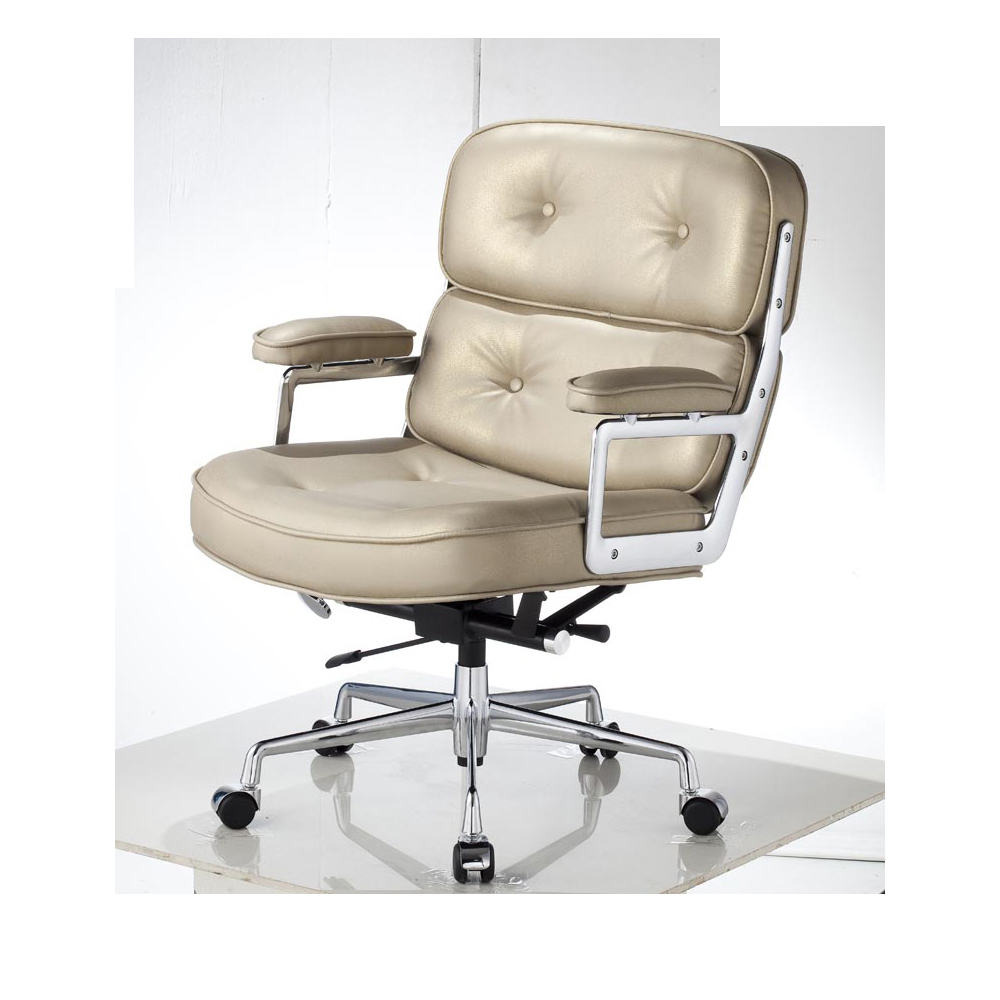 Fancy Design White Leather Office Furniture Leader Chair