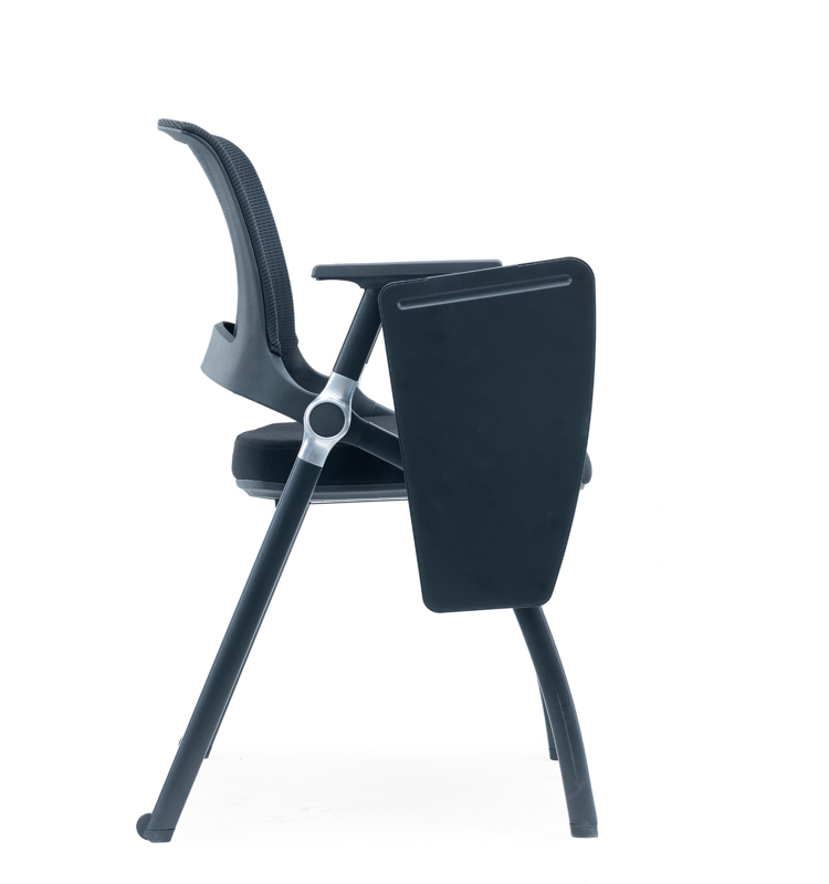 Black Face Training Chair With Tablet For Office Meeting Rooms