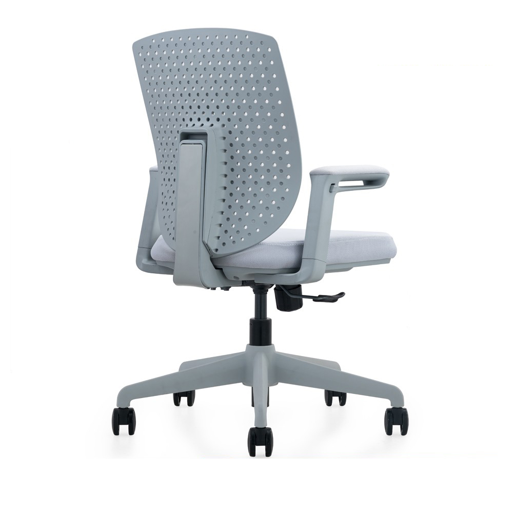 New design gray plastic adjustable medium back fashion office swivel chair