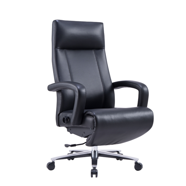 Wholesale Lounge Black Leather Chair With Footrest