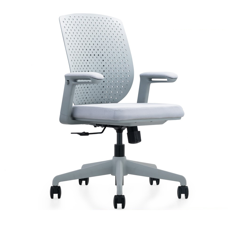 New design gray plastic adjustable medium back fashion office swivel chair