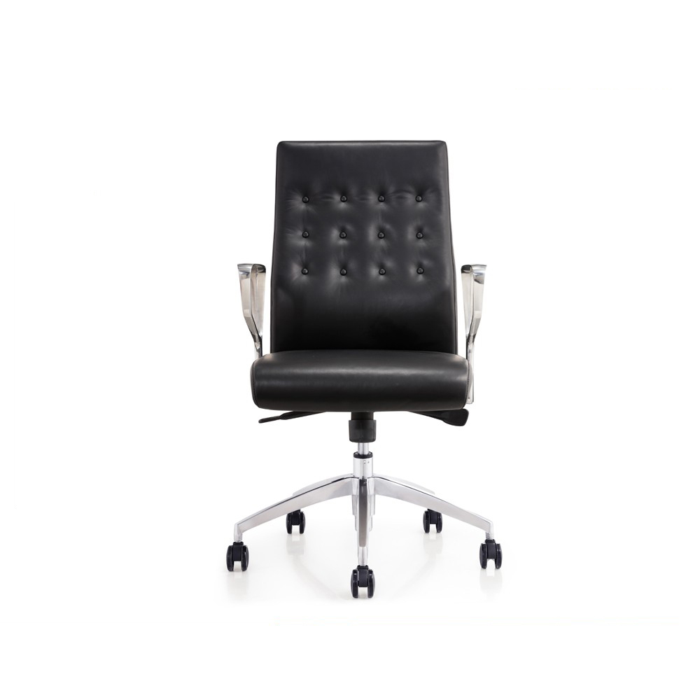 Mid-back Executive Aluminum Office Leather Chair