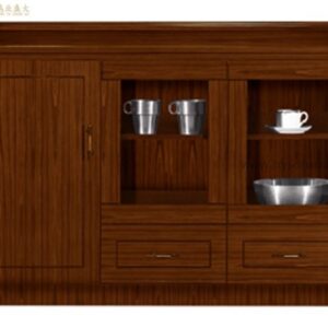 tea cabinet with two glass doors