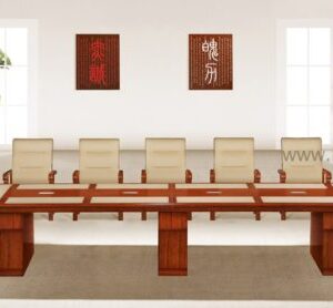 wooden meeting table