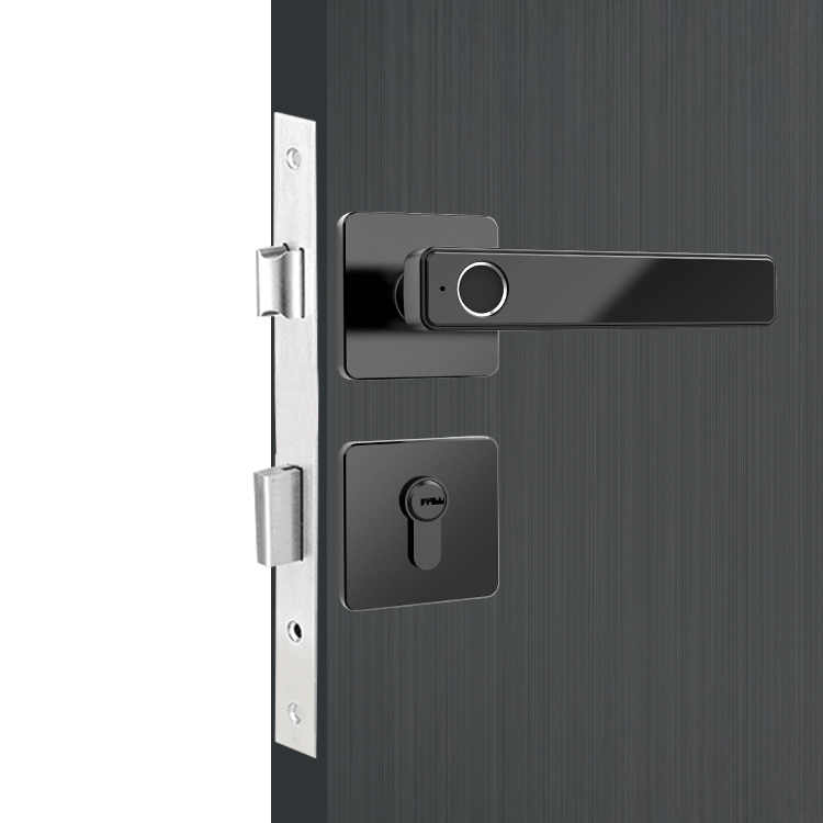 MVTEAM Split Design Smart Door Lock Intelligent Home Security Door Handle Fingerprint Lock With Mechanical Key