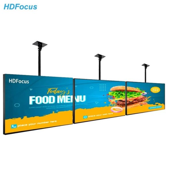 Hanging Wall Mounted Digital 55” Menu Board Hd