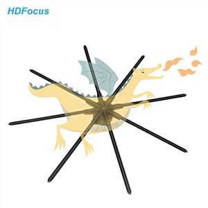 Holographic Projection Air Fan 180cm Projection Led Display - Image 2